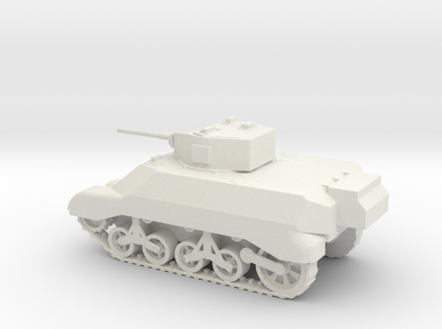 1/72 Scale M3A3 Light Tank in White Natural Versatile Plastic