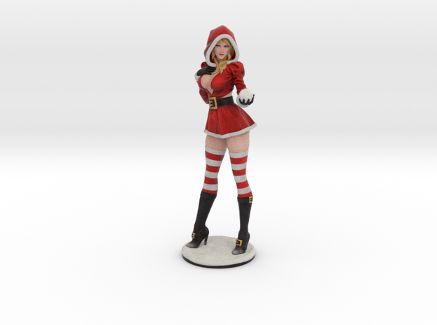 Sandra Claus w/ snowball in Natural Full Color Sandstone