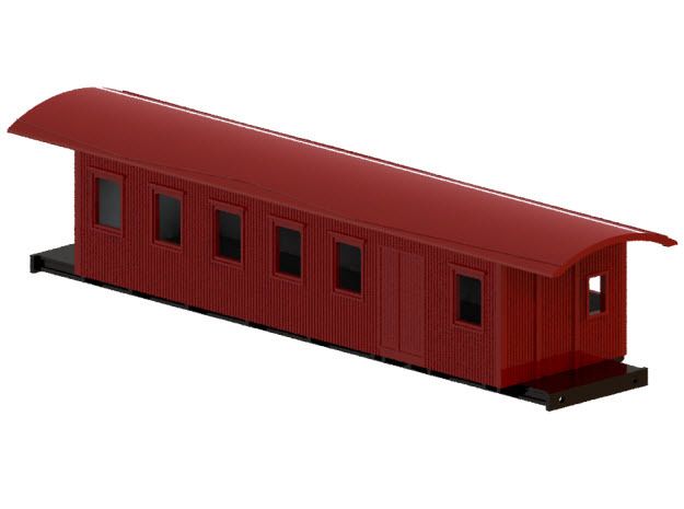 CF4a - Swedish passenger wagon in Smooth Fine Detail Plastic
