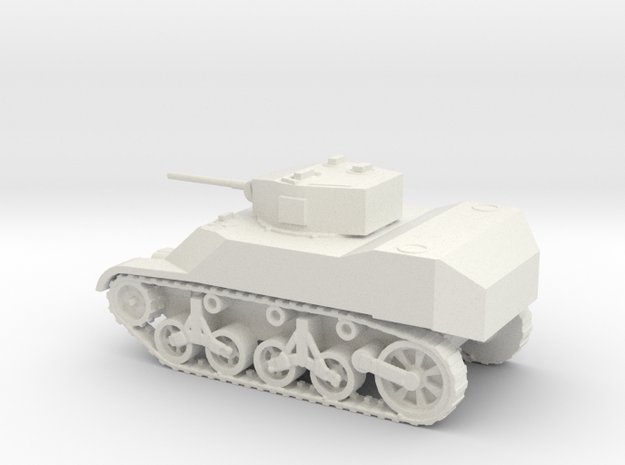 1/87 Scale M5A1 Light Tank in White Natural Versatile Plastic
