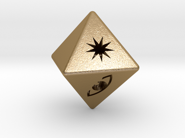 Hollow Attack Die in Polished Gold Steel