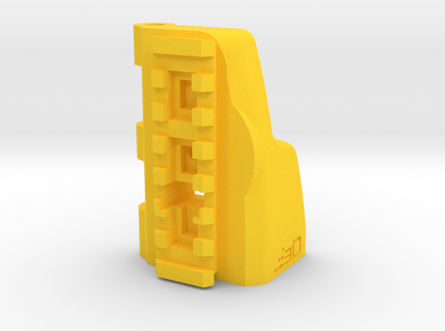 TeleScopix to G36 Shoulder Stock Adapter in Yellow Processed Versatile Plastic