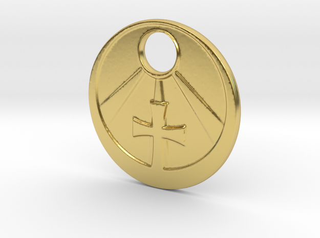 Light Upon The Cross in Polished Brass