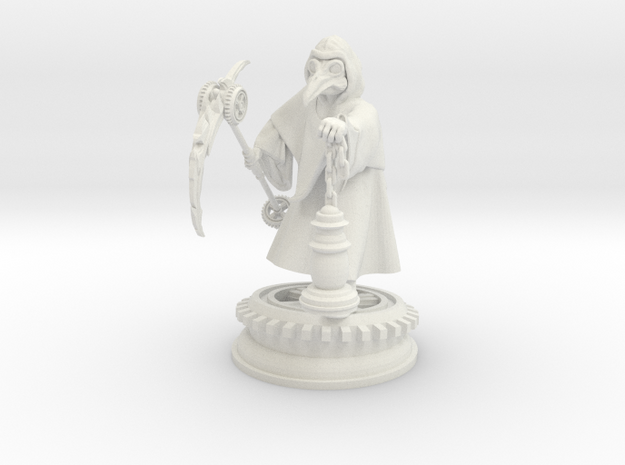 Plague doctor 28mm Base in White Natural Versatile Plastic