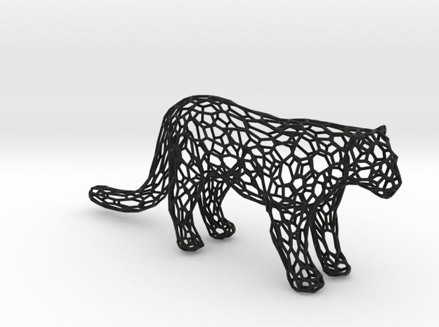 Leopard in Black Natural Versatile Plastic