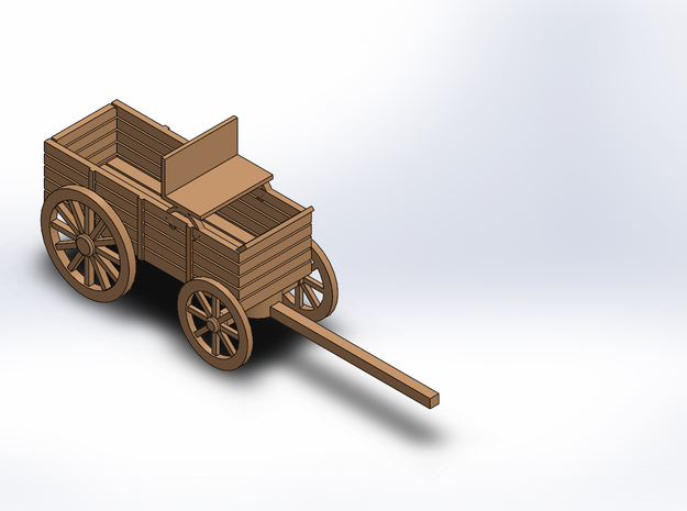 HO FREIGHT WAGON in White Natural Versatile Plastic