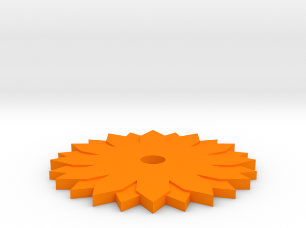 sunflower coaster in Orange Processed Versatile Plastic: Medium