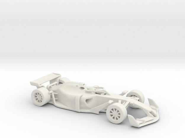 F1 2025 'Simplified' car 1/64 - with driver in White Natural Versatile Plastic