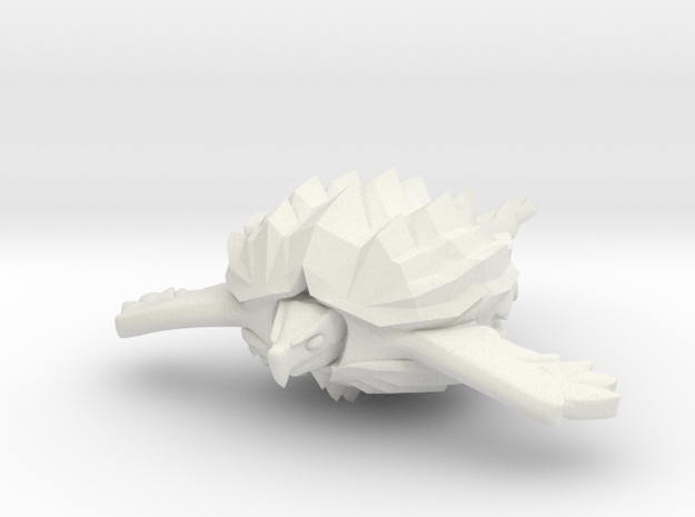 Fleetscale Turtle Space Kaiju Zappo in White Natural Versatile Plastic