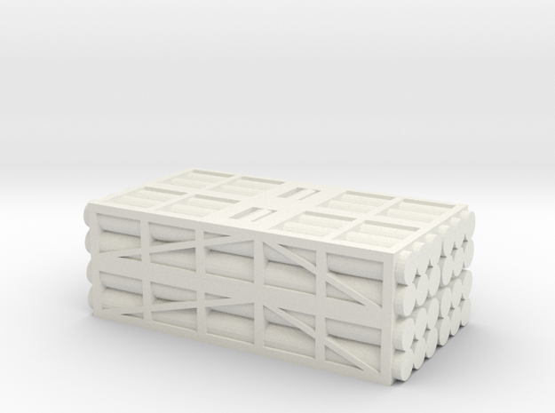 1 to 200 MLRS pod 4 pod stack in White Natural Versatile Plastic