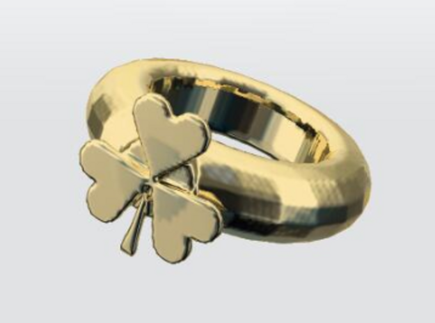 clover in Polished Brass