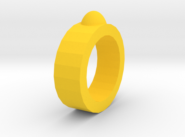 Massage ring in Yellow Processed Versatile Plastic