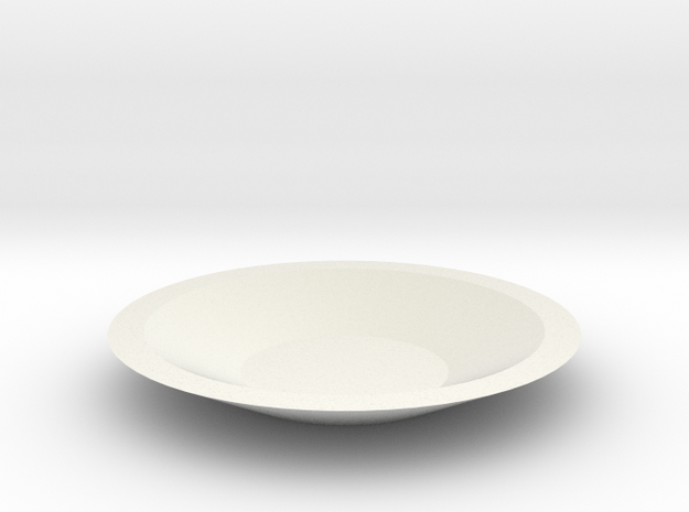 Plate in White Natural Versatile Plastic