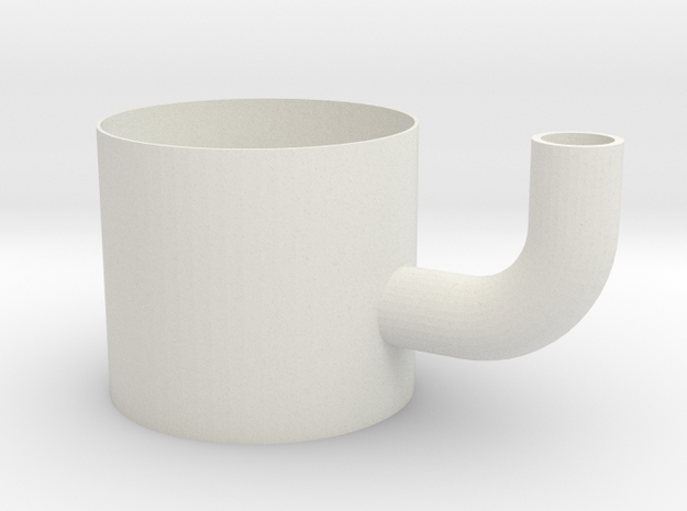 Straw gripper mug in White Natural Versatile Plastic