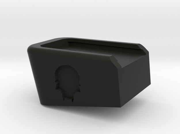 Deranged WE/TM glock extended baseplate in Black Natural Versatile Plastic