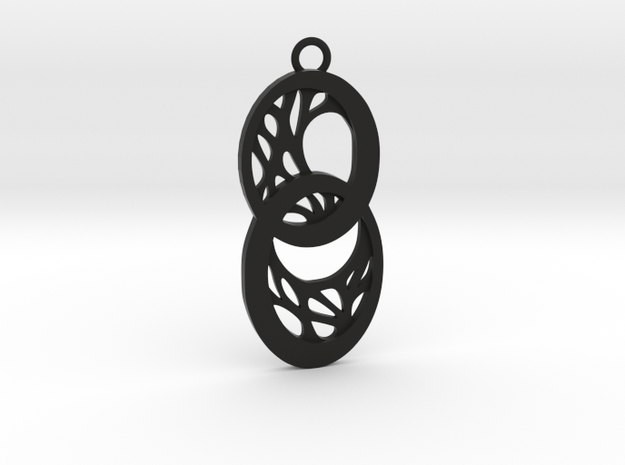 Dryad pendant in Black Natural Versatile Plastic: Large
