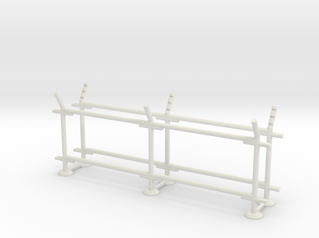 CLSF-8-Straight Section, 2-Bay (2 ea.) in White Natural Versatile Plastic: 1:87 - HO