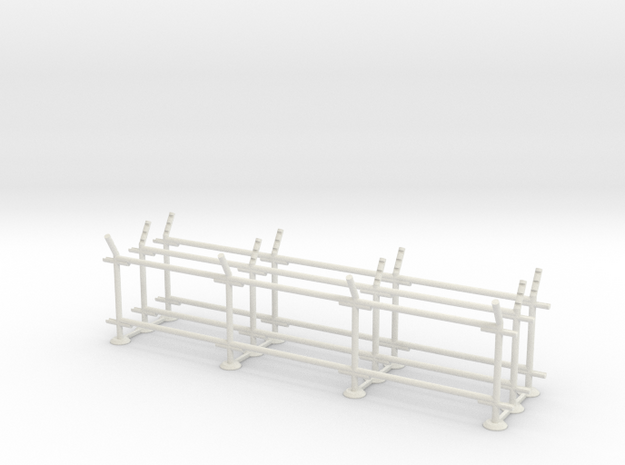 CLSF-8-Straight Section, 3-Bay (3 ea.) in White Natural Versatile Plastic: 1:87 - HO
