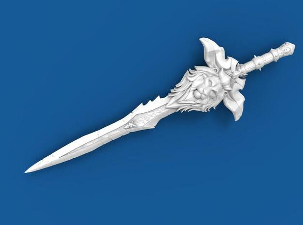 Warcraft Storm Guard sword in White Natural Versatile Plastic: Large