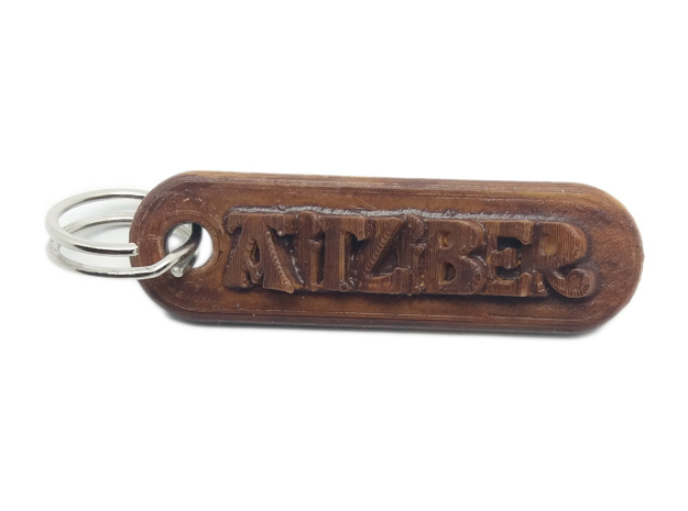 AITZIBER Personalized keychain embossed letters in White Natural Versatile Plastic