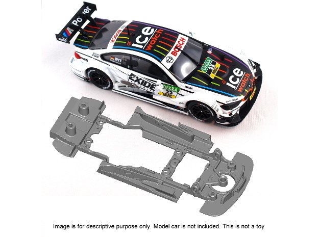 S10-ST4 Chassis for Carrera BMW M4 DTM SSD/STD in Black Natural Versatile Plastic