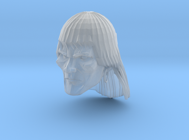 Barbarian Head 2 in Smooth Fine Detail Plastic