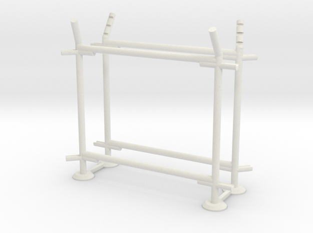 10' Fence Frame - 45 deg L/In (2 ea.) in White Natural Versatile Plastic: 1:87 - HO