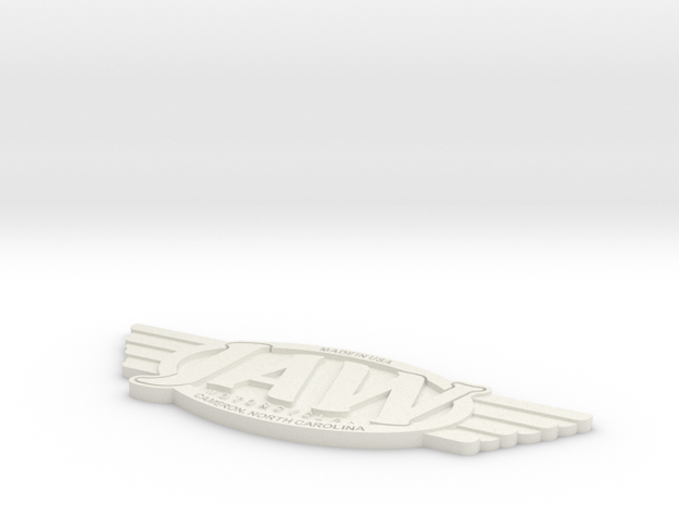 JAW Motorcycles Emblem  in White Natural Versatile Plastic