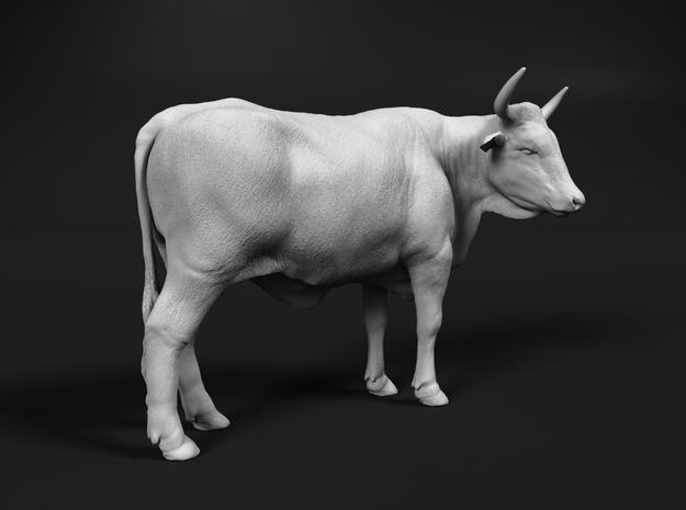 ABBI 1:35 Standing Cow 2 in White Natural Versatile Plastic