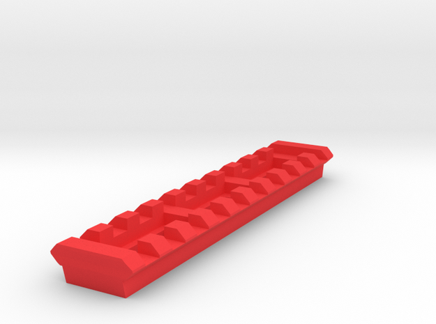 Lightweight Picatinny Rail (10-Slots) (Predrilled) in Red Processed Versatile Plastic