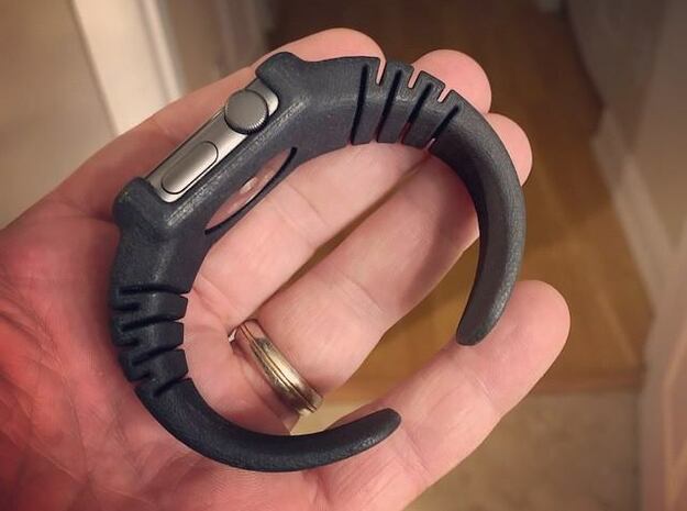 Apple Watch - 38mm medium cuff in Black PA12