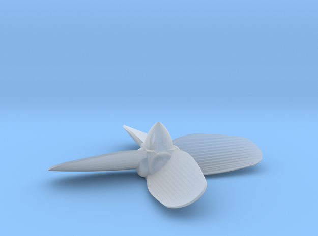 HO 10' 6" four blade built-up propeller in Smoothest Fine Detail Plastic
