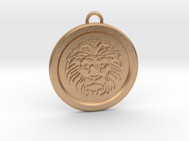 Lion pendent  in Natural Bronze