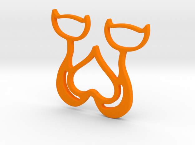 Cads Necklace-38 in Orange Processed Versatile Plastic