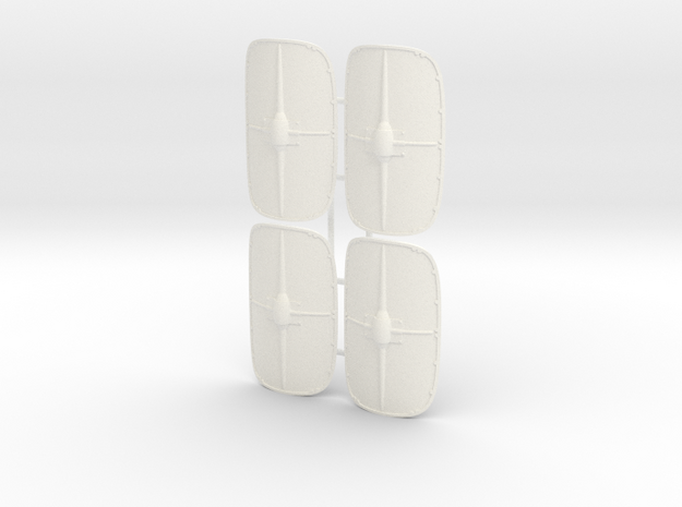 ROMAN SCUTUM 4 X4 in White Processed Versatile Plastic