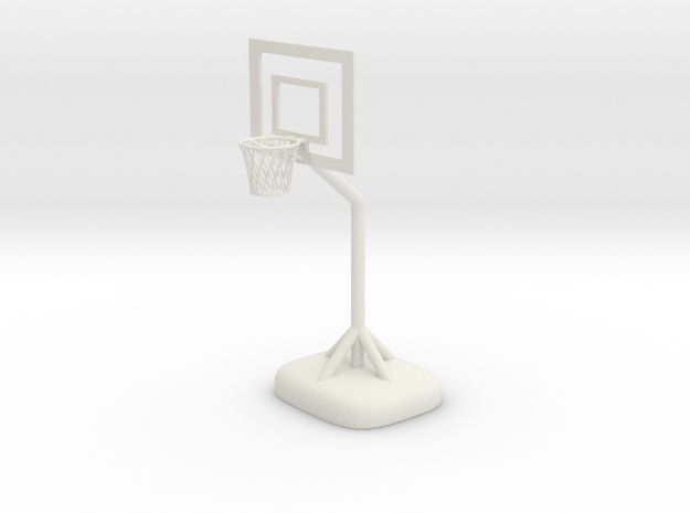 Little Basketball Basket in White Natural Versatile Plastic
