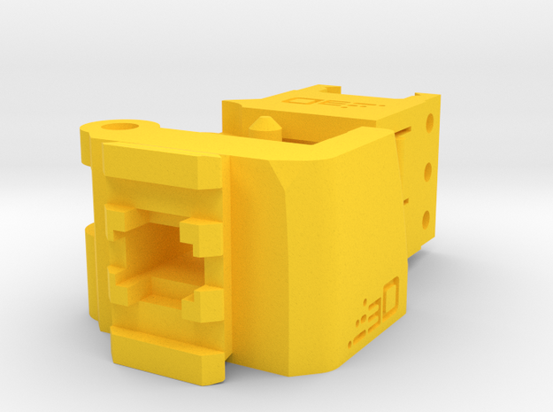 TeleScopix Folding Stock Adapter (Compact Kit) in Yellow Processed Versatile Plastic