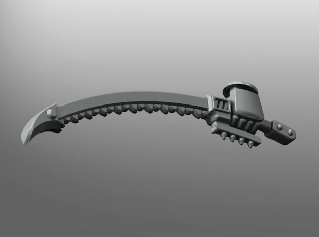 Romphaia pattern Chainblade (left hand) in Smooth Fine Detail Plastic: Small