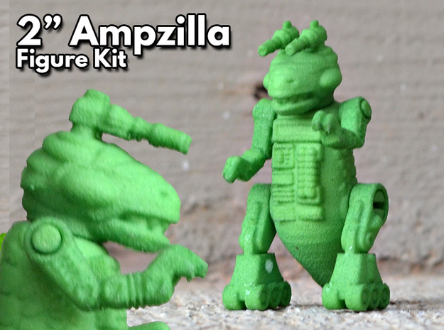 Ampzilla, 2" Version. in Green Processed Versatile Plastic