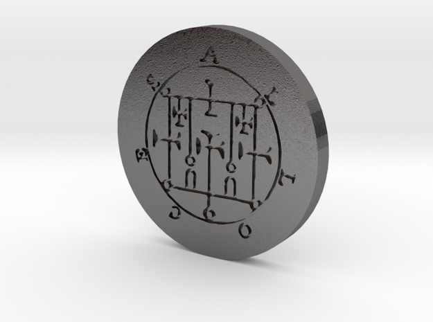 Alloces Coin in Polished Nickel Steel