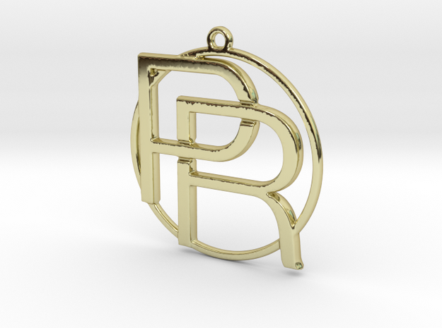 P&R Monogram in 18k Gold Plated Brass