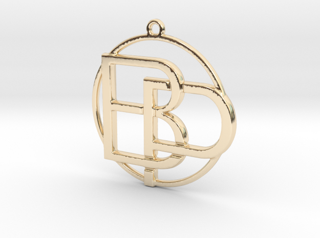 B&P Monogram in 14k Gold Plated Brass