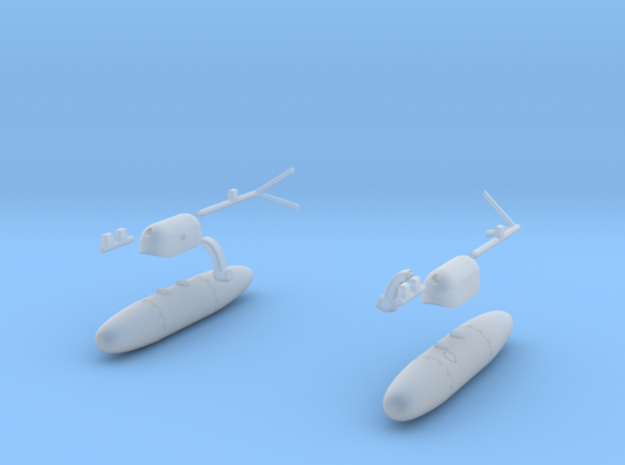 Wessex Stores Carrier & Fuel Tank (Port+Starboard) in White Natural Versatile Plastic: 1:32