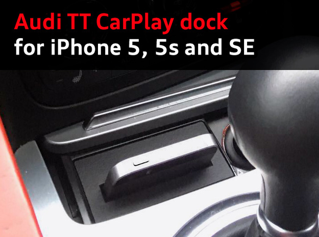 Audi TT dock for iPhone 5/5s/SE in White Processed Versatile Plastic