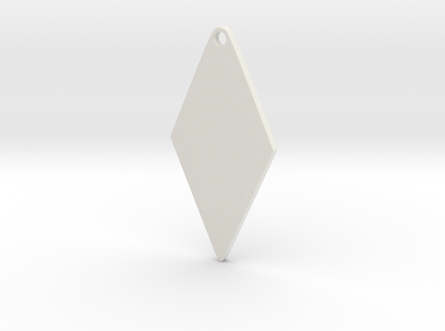 Cosplay Zipper Pull (Rhombus) in White Natural Versatile Plastic