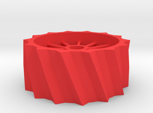 Steam Traction Engine Drive Wheel Extensions in Red Processed Versatile Plastic