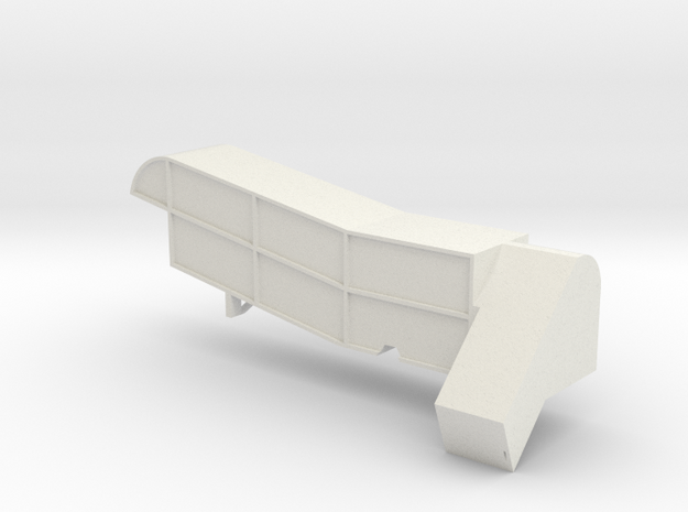 Steam Combine Thresher Body  in White Natural Versatile Plastic