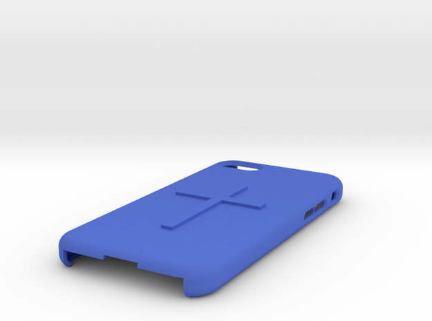 Iphone 8 case Christian cross in Blue Processed Versatile Plastic
