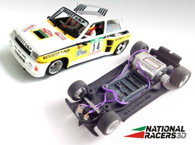 3D Chassis - Fly Renault 5 Turbo (Combo) in Black Natural Versatile Plastic