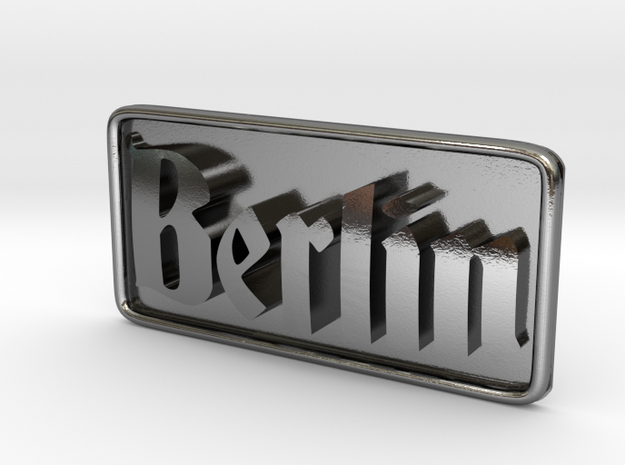 Berlin-DeutschG-Plate in Polished Silver